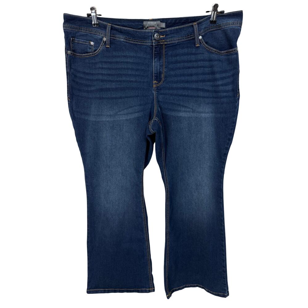 Torrid Women's Super Stretch Jeans Sz 22 Short Luxe Slim Bootcut Cowgirl Rodeo